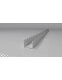 Perfil de aluminio S&S Blanco 24x10mm 1m largo